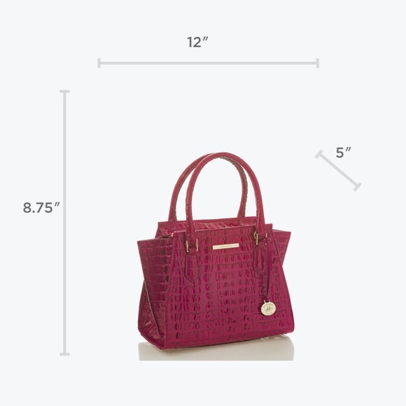 BRAHMIN Mini Priscilla Fuschia La Scala - Picture 8 of 14